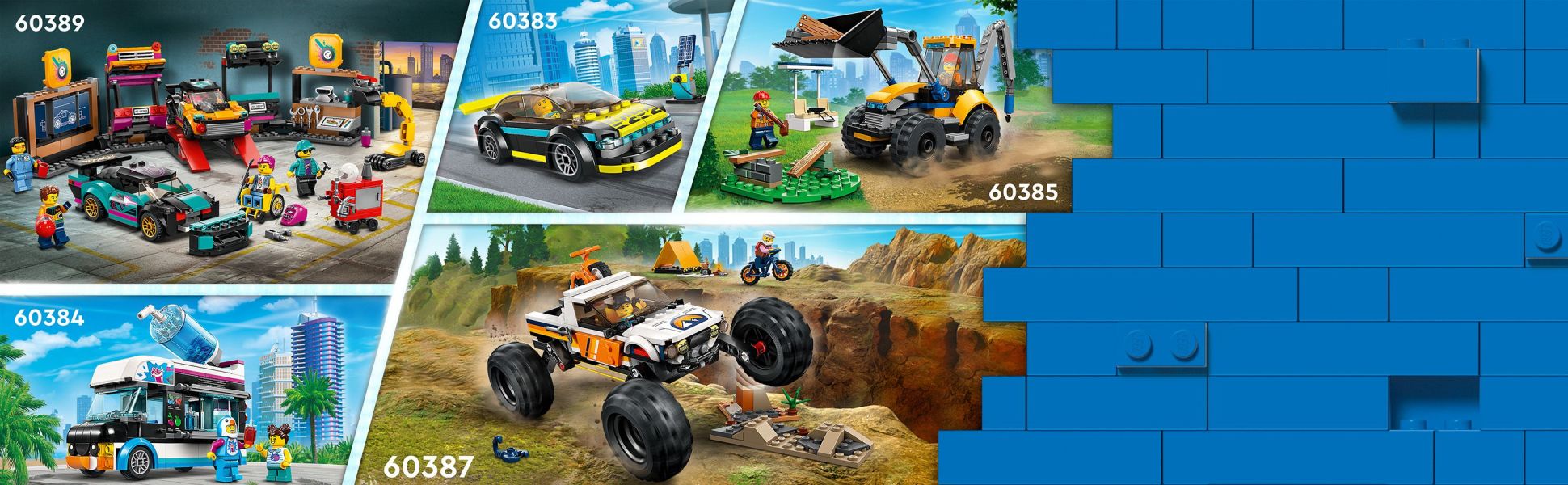 LEGO City 4x4 Mountain Toy Working Vehicle and Minifigures, Off-Roader Adventures Camping Monster Bikes, 60387 Including Toy - Style Ages Car Truck for Building 2 Set with Kids 6+ Suspension