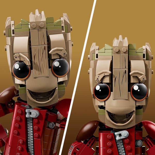 Move Groot’s eyebrows to alter his appearance.