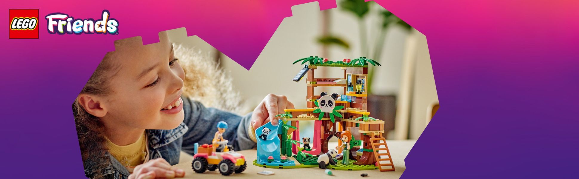 There’s lots for animal lovers to explore in this fun set as they build the panda sanctuary and care for the animals.