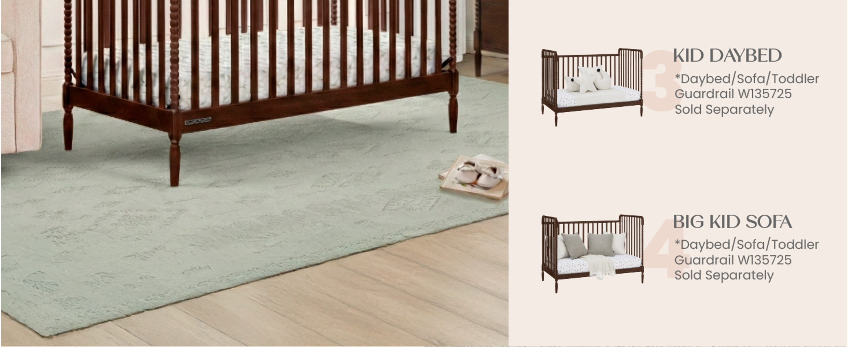 Delta Children Lily 4-in-1 Convertible Crib - Greenguard Gold