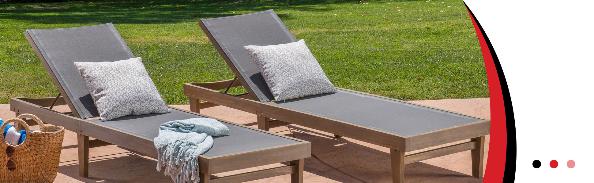 Lindero Outdoor Acacia Wood Armless Adjustable Chaise Lounge with