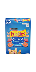 Friskies seafood sensations dry cat clearance food