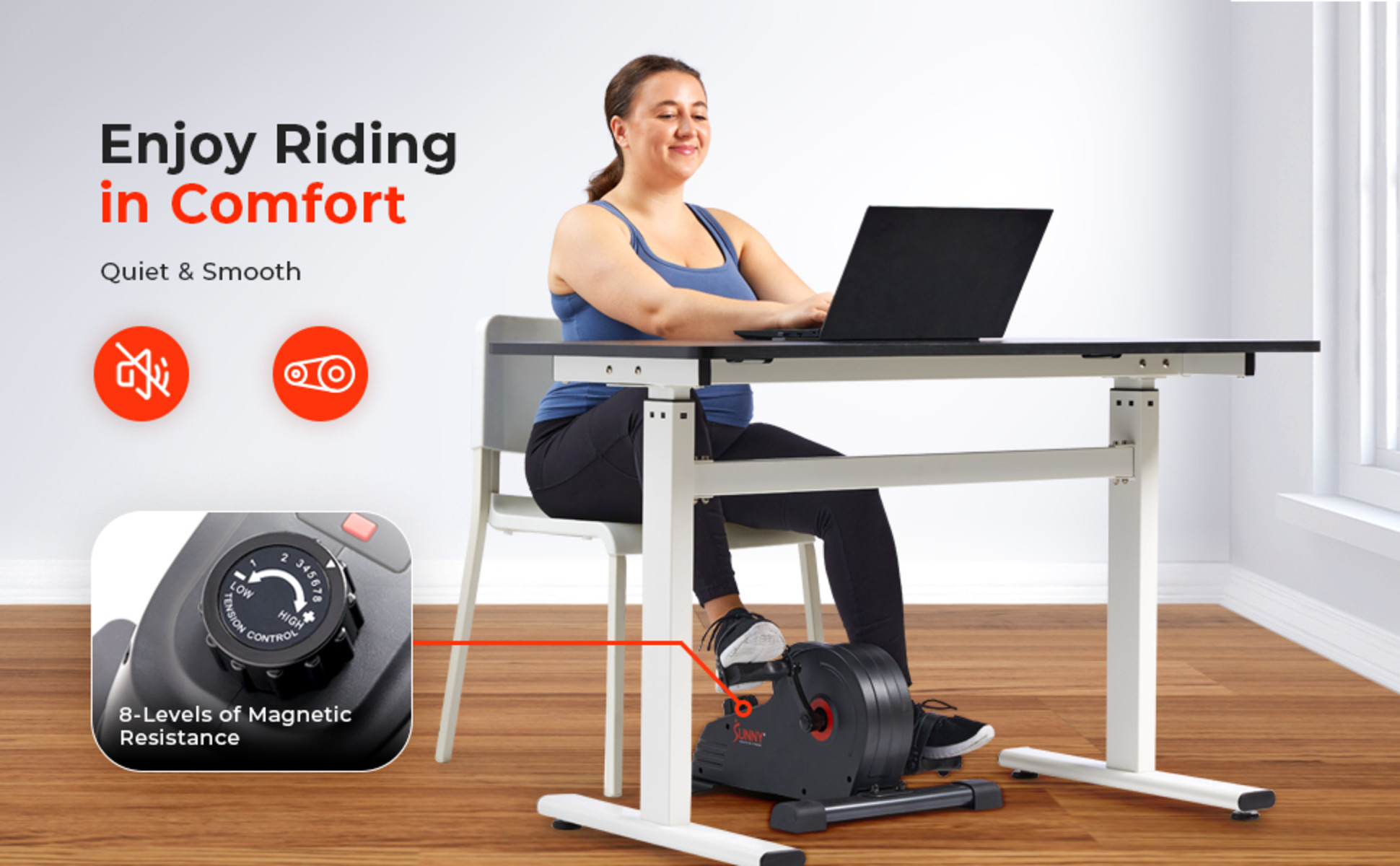 【最終値下】Sunnyフィットネス ミニバイク（アンダーデスク） サニーヘルス\u0026フィットネス フィットネスミニバイク アンダーデスク