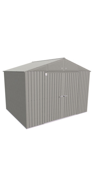 Arrow Elite Steel Storage Shed, 10x8, Cool Grey