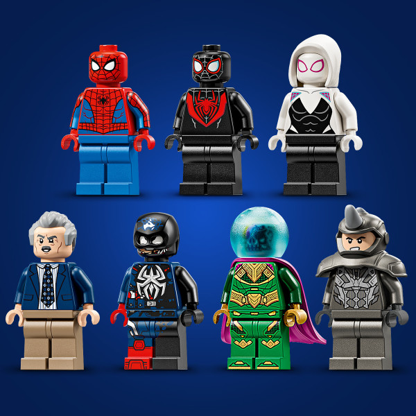 Includes Spider-Man, Miles Morales, Ghost Spider and Rhino.