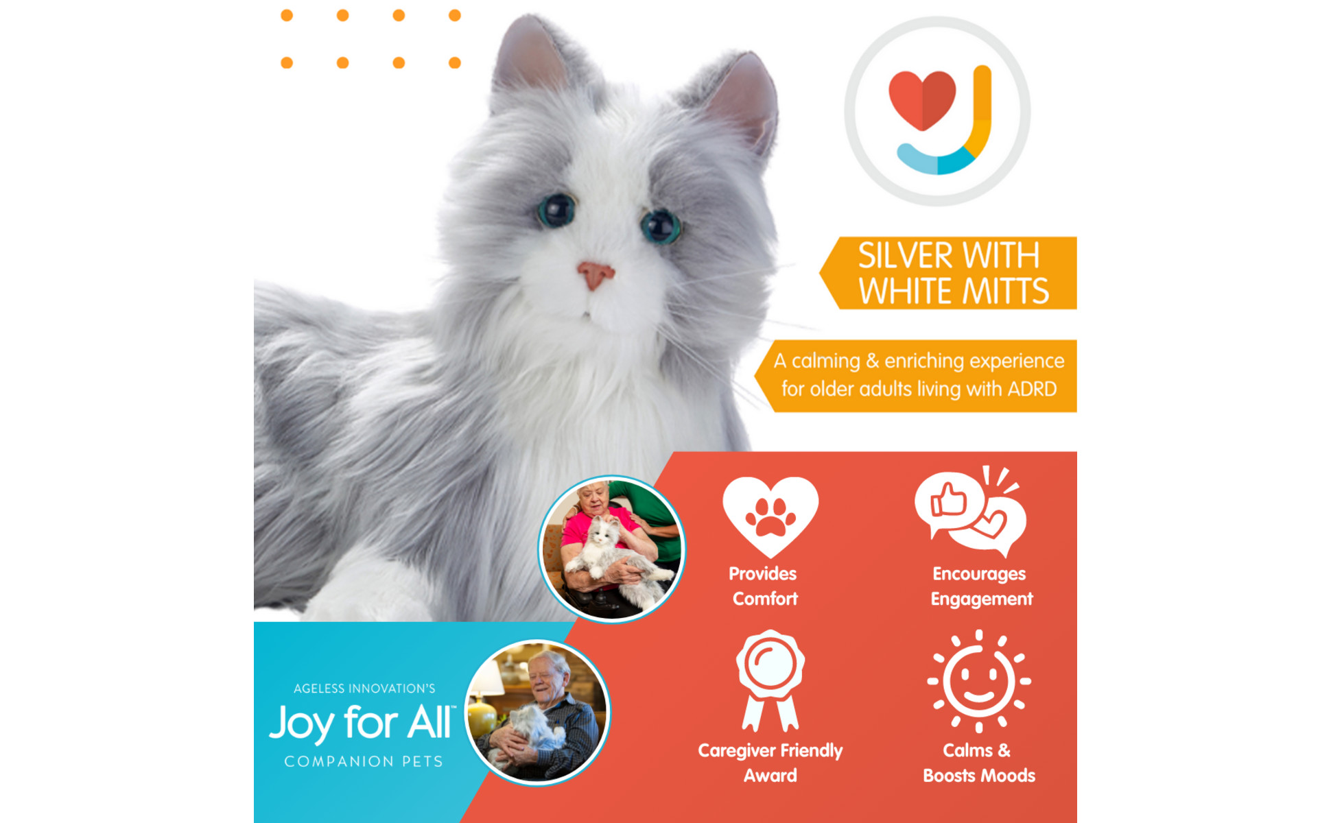 Joy For All Companion Pets A75945L00 Companion Pet Cat With 5