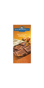 GHIRARDELLI Milk Chocolate Bar with Caramel Filling, 3.5 OZ Bar