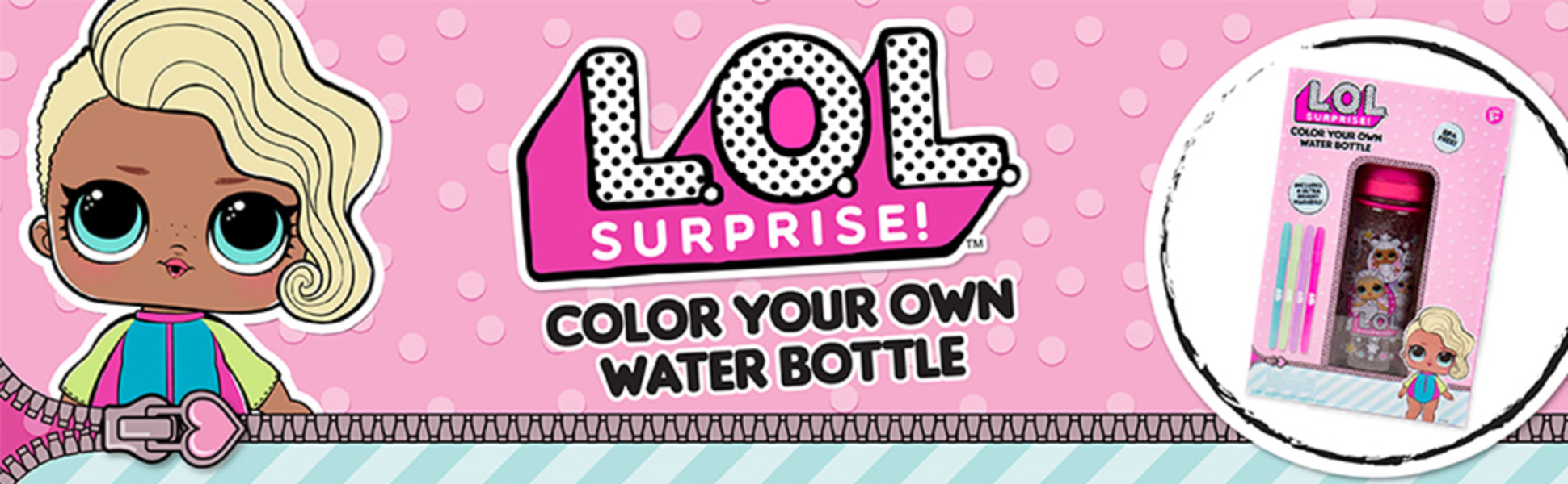 L.O.L. Surprise! Color Your Own Water Bottle - DIY Bottle Coloring