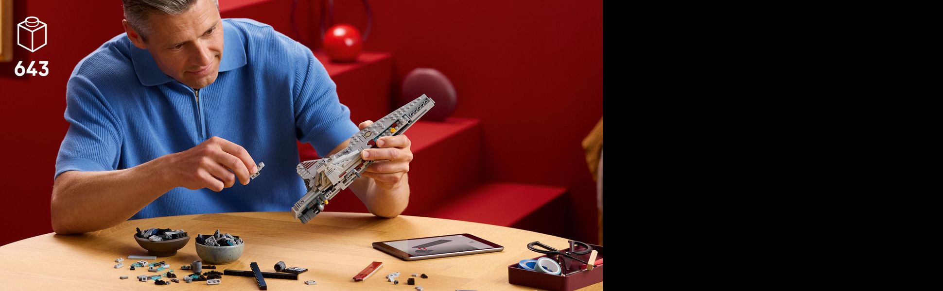 Relax and let your creativity flow to build an iconic starship that makes showstopping Star Wars decor.