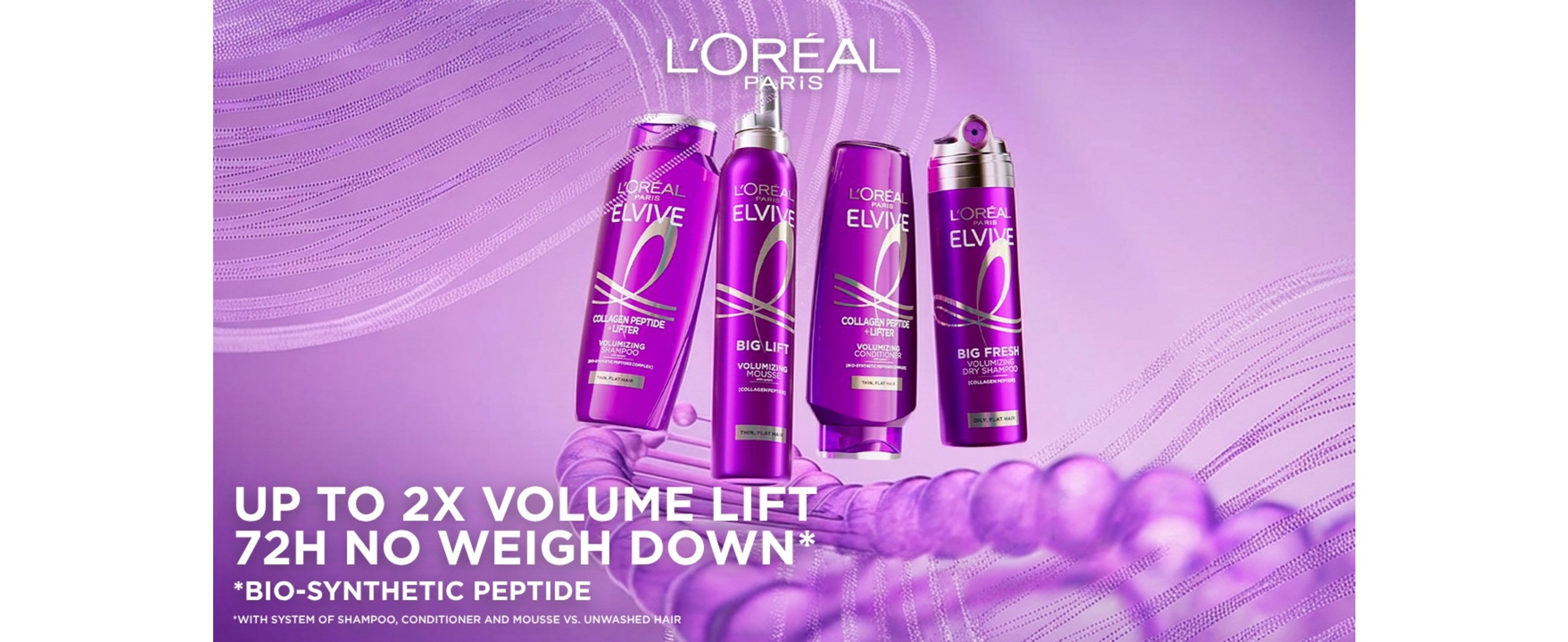 L'Oreal Paris Elvive Collagen Peptide Plus Lifter Volumizing Big