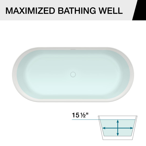 MAAX Malindi 67 in. x 30 in. Acrylic Non-Whirlpool Flatbottom