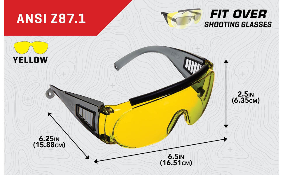 Allen Over Shooting & Safety Glasses for Use with Prescription Glasses