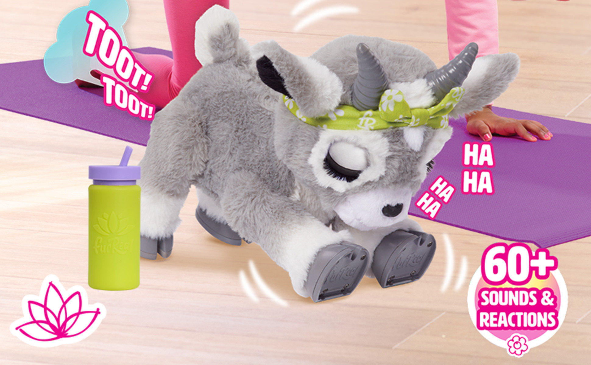 furReal Daisy the Yoga Goat Interactive Toy 11 inch Realistic Plush Kids Toys for Ages Walmart