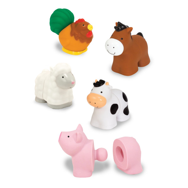 Melissa & Doug Pop Blocs Farm Animals Educational Baby Toy - 10