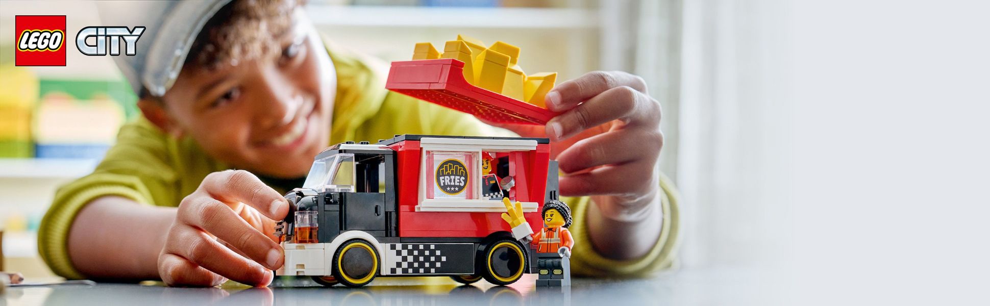 Serving up crispy fries is child’s play with the LEGO City Fries Truck building set for ages 5 and up.