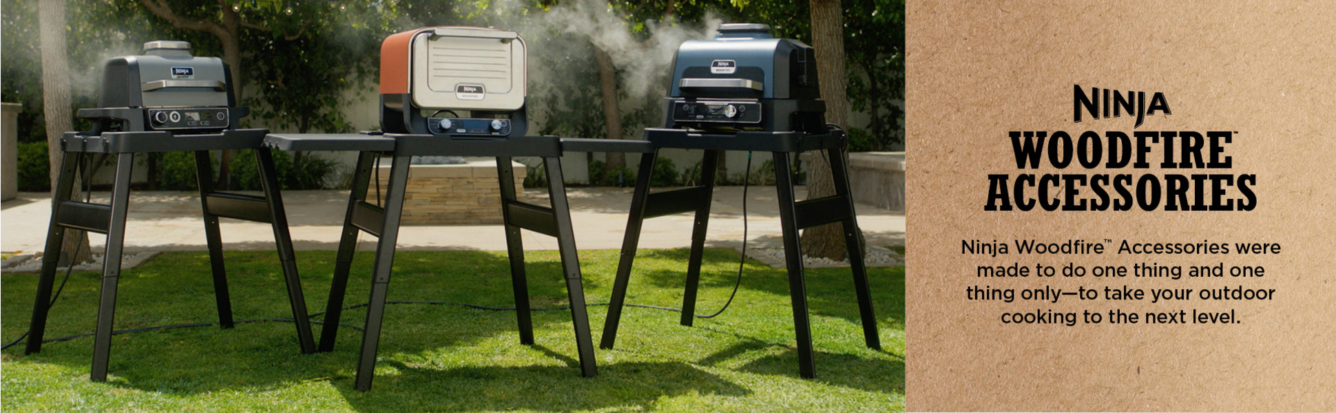 Ninja Collapsible BBQ Grill Stand with Hook, Suitable for
