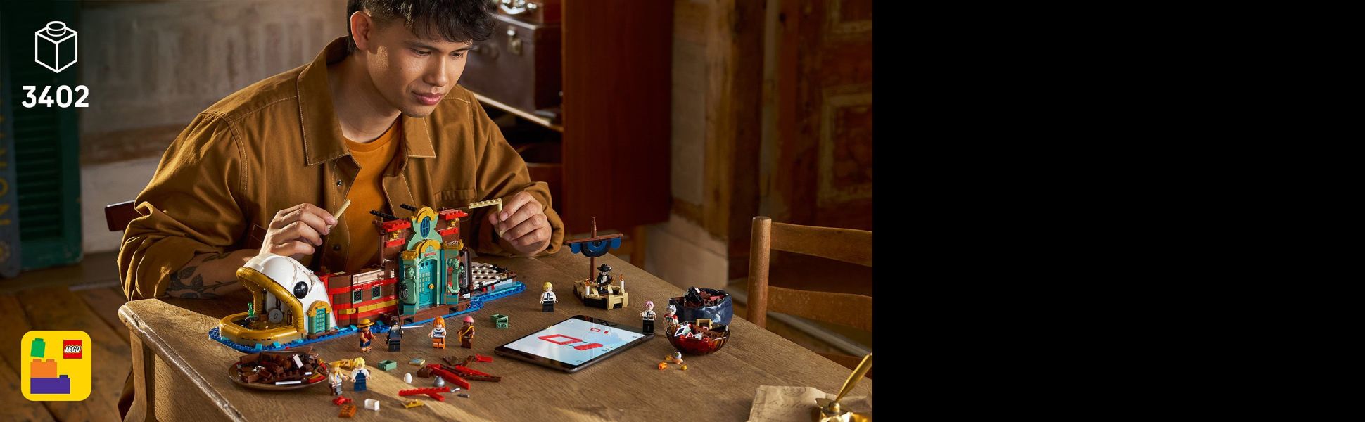 The 3,402-piece Baratie Restaurant is filled with authentic details and familiar characters from the popular Netflix show.