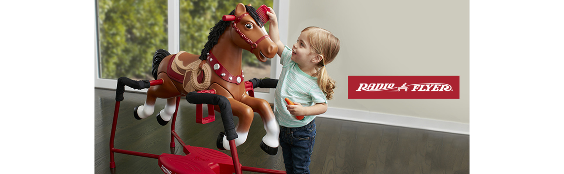 Radio Flyer, Blaze Interactive Spring Horse, Ride-on with Sounds 