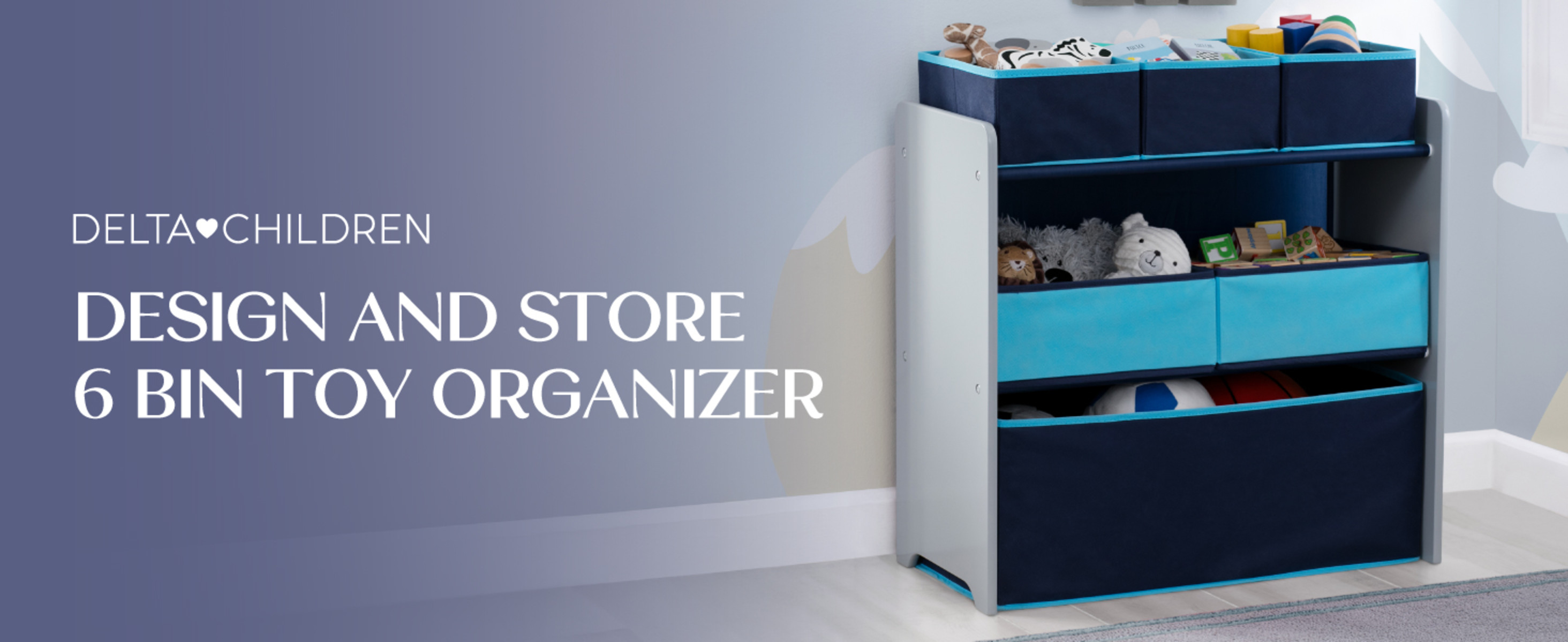 Delta Children Toddler Toy box Toy Storage Wooden Bedroom Storage