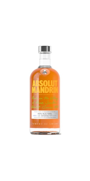 Absolut Mandrin Flavored Vodka, 750 mL Bottle, 40% ABV