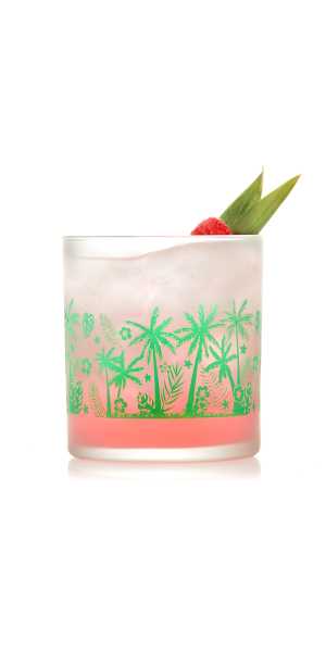 Libbey Vintage Palm Trees DOF, 12.5 oz, Set of 4