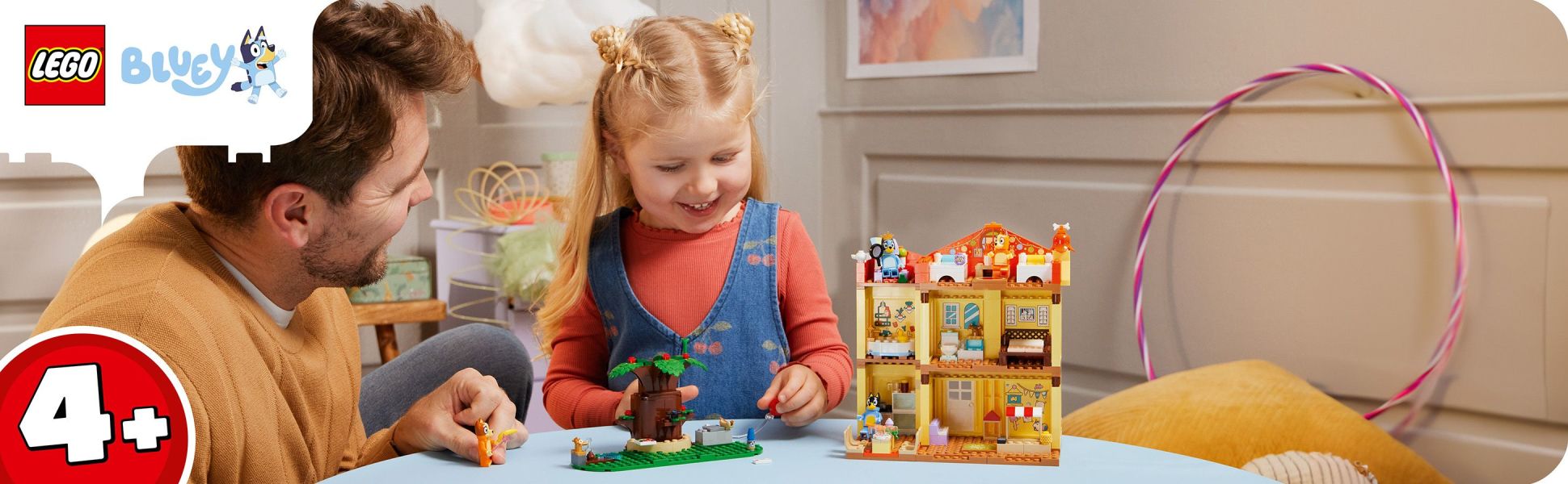 Bluey’s Family House is packed with imaginative role play possibilities for kids aged 4 and up who love the Bluey TV show.