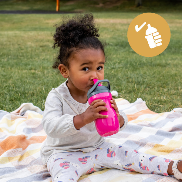 Tommee Tippee - Weighted Straw Cup (240ml) - Leak Proof 360º Silicone Straw  Cup For Baby 6m+
