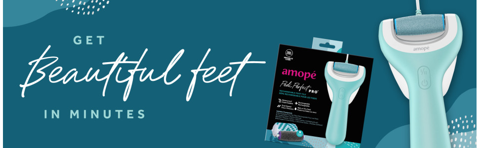 Amope Pedi Perfect Pro Rechargeable Foot File, Dual- Speed with Diamond  Crystals for Feet, Hard and Dead Skin – Ultra Coarse Refill Head (Blue  Gadget), 1 Count 
