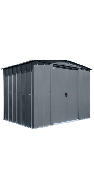 Arrow Classic Steel Storage Shed, 8x6, Charcoal