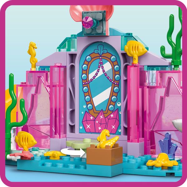 Crystal cavern has a spinning platform with mirror backdrop.