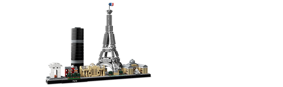 LEGO 21044 Architecture Paris France Eiffel Tower Louvre Museum Arc de Triomphe 