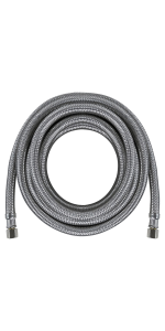 Certified Appliance IM180SS Braided Stainless Steel Ice Maker Connector, Silver, 15