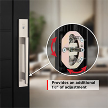 Kwikset Caerus Satin Nickel Single Cylinder Keyed Entry Door