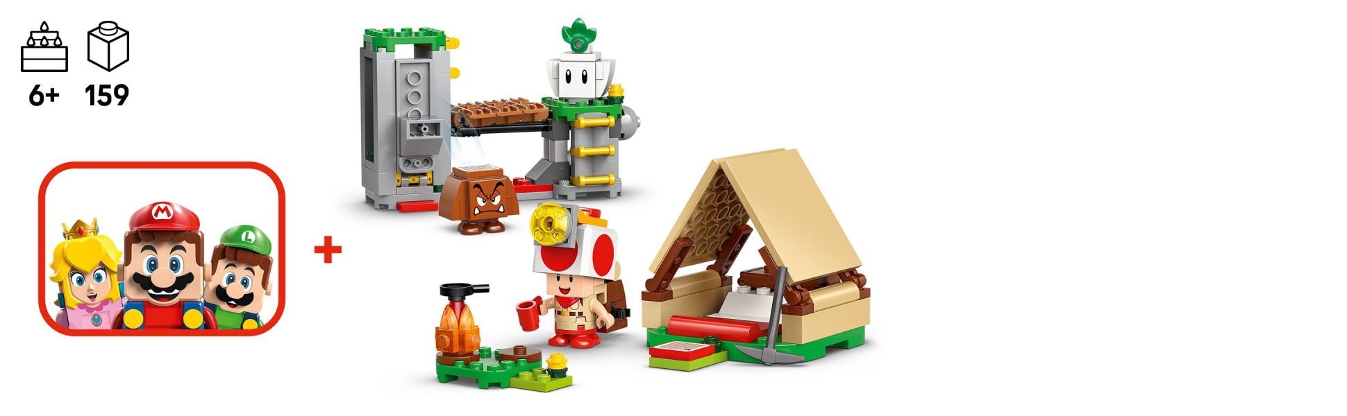 Add LEGO Mario (from set 71439 or 72043), LEGO Luigi (71440) or LEGO Peach (71441) for interactive play (sets sold separately).