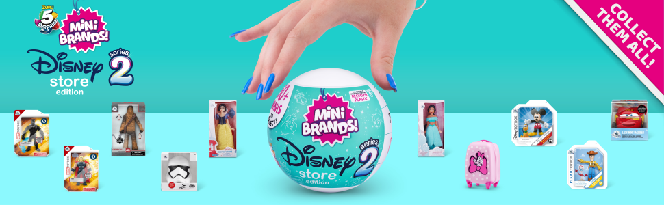 5 Surprise Mini Brands Disney Store Series 2 Capsule, By Zuru