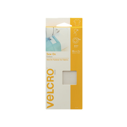 Velcro Brand Sew-On Tape,White,150ft. L,2 W,Loop 186786