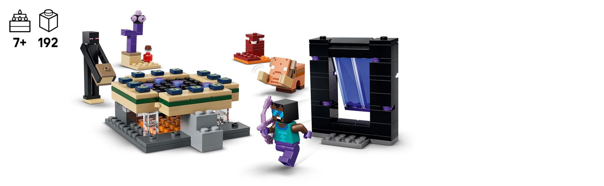 Kids aged 7 and up will have big fun with a small LEGO Minecraft toy that’s bursting with build-and-play creative fun.