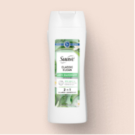 Suave Classic Clean 2in1 Shampoo + Conditioner available in 12.6 oz and 28 oz