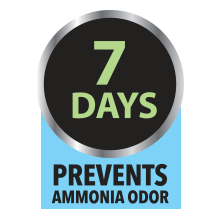 Prevents ammonia odor for seven days
