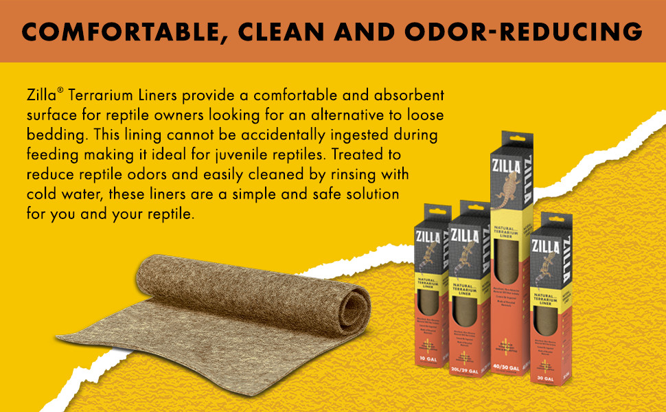 Zilla Brown 10 Gallon Terrarium Liner for Reptiles & Geckos