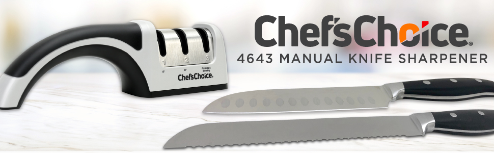 Chef's Choice 4643 ProntoPro Angle Diamond Hone 3 Stage Manual Knife Ener  for sale online