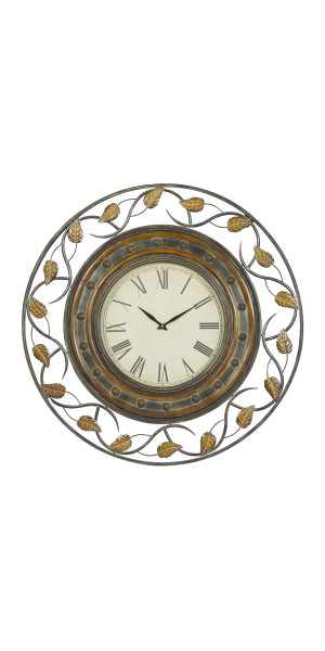 Brown Metal Fleur De Lis Wall Clock - On Sale - Bed Bath & Beyond - 10068825