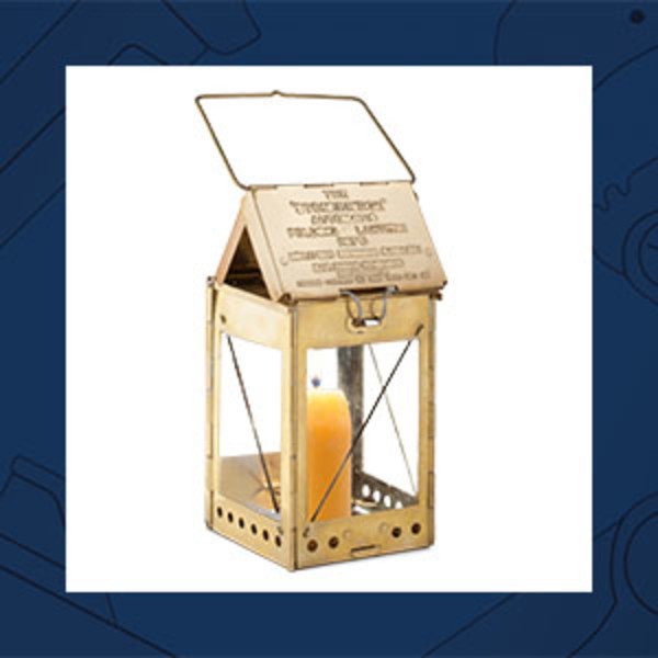 Kings County Tools Folding Brass Camping Candle Lantern with 3