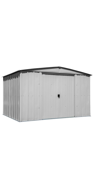 Arrow Classic Steel Storage Shed, 10x8, Flute Grey