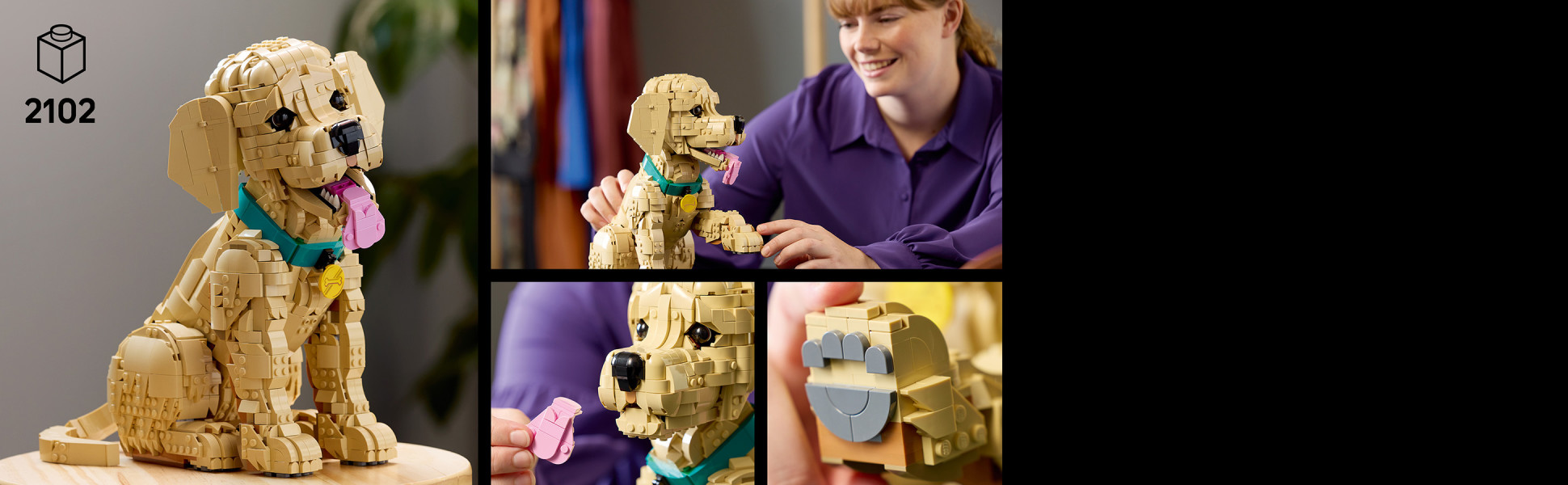 Enjoy a mindful experience as you craft a lovable puppy with posable features and a charming personality.