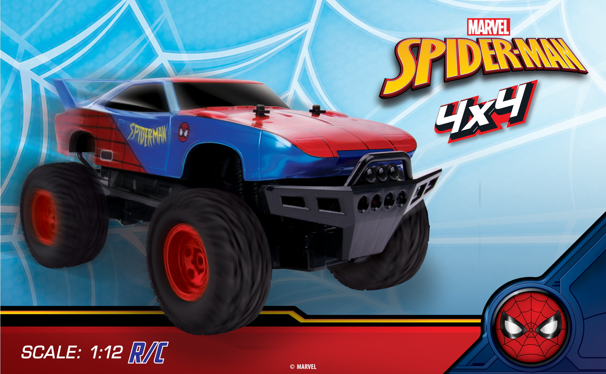 Voiture RC Spiderman Daytona 1:12 - Marvel, Simba, Pour Collection Et Jeu