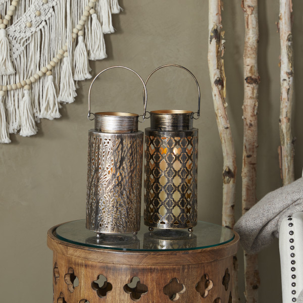 Glass Metal Lantern Candle Holder – RusticReach