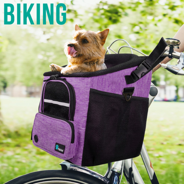 Dog Bike Backpack Dog Carrier For Bike PetAmi Dog Bike Basket