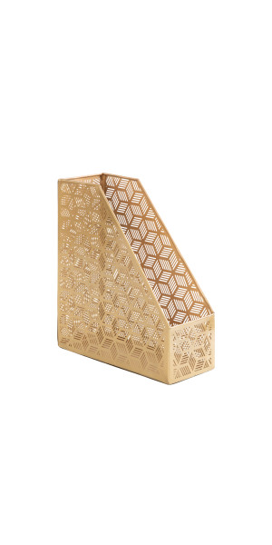 Glam Gold Metal Magazine Holder