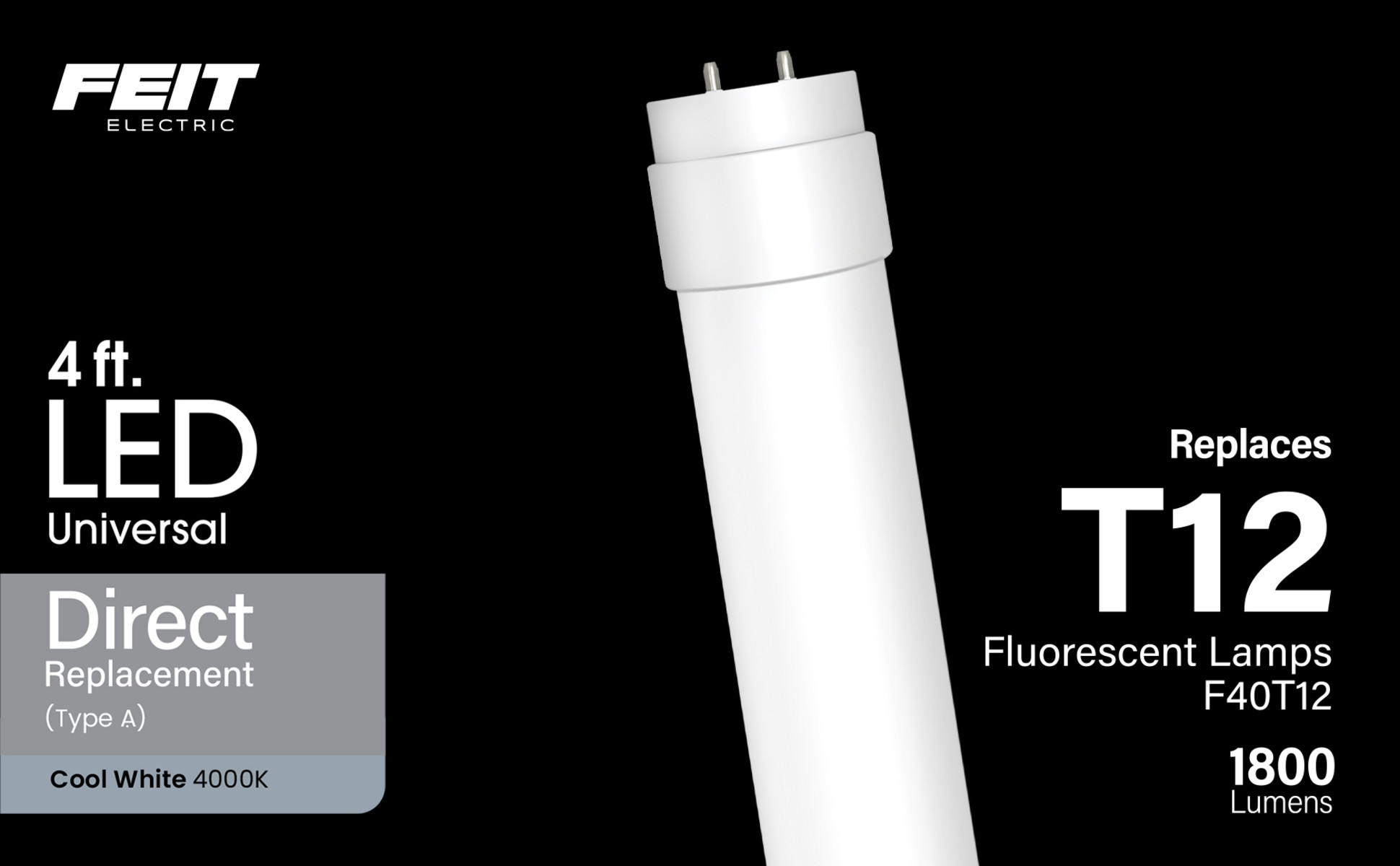 Feit Electric 4 ft. 20-Watt T12 40W Equivalent Cool White